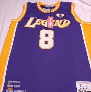 Legend kobe bryant #8 & 24 Purple and Yellow Basketball Jersey NWT SIZE  L &XL 2